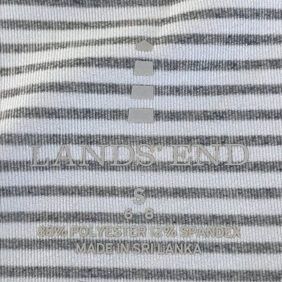 Lands' End Striped Tank Top Women's Small / 6-8 Sleeveless Stretch Summer Casual - Picture 8 of 10